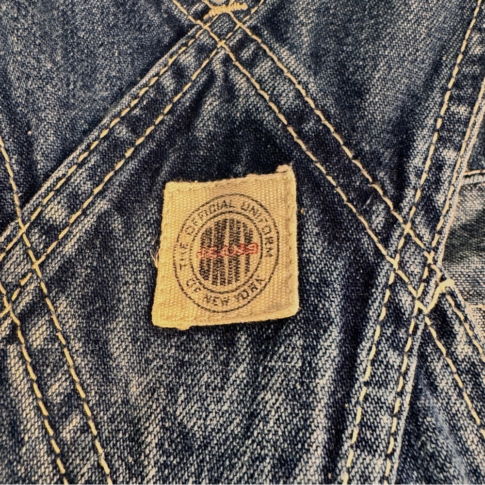 Vintage DKNY Jeans Classic Dark Blue Denim Overalls - Picture 12 of 12